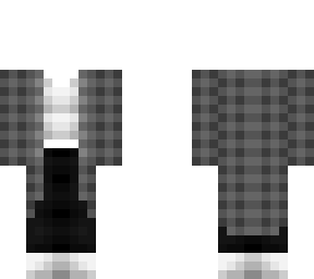 ob - long gray plaid coat w/ shirt & jeans v2