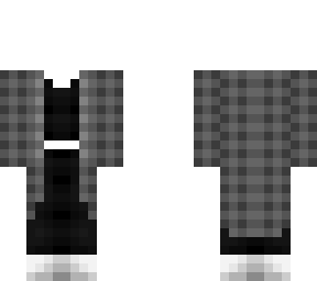 ob - long gray plaid coat w/ shirt & jeans v3