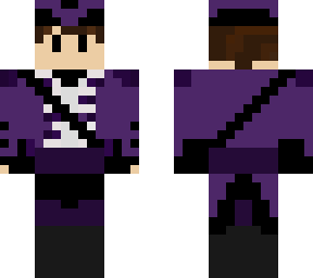wilbur soot (but in a purple l'manburg uniform)