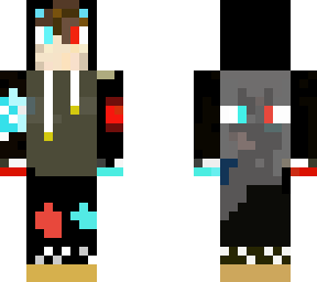 blue and red