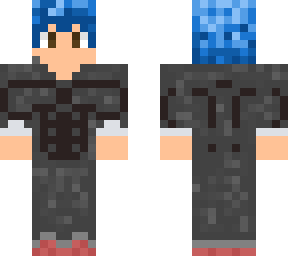 blue hair suit