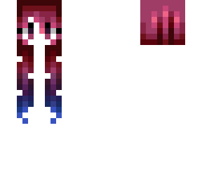 female hb - red purple & blue ombre