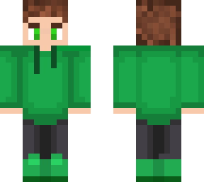me in green hoodie