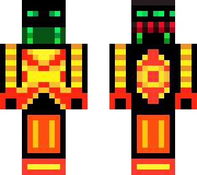 fire monster with tech mask