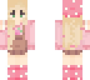 blonde pink mushroom girl