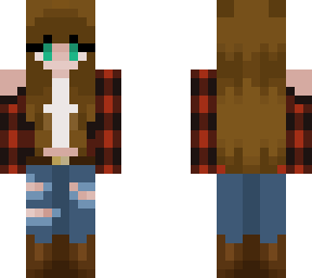 brunette cowgirl with blue/green eyes