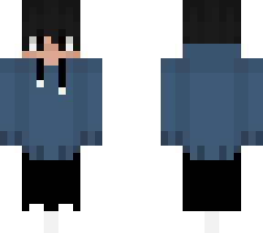 blue hoodie