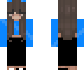 blue teen girl