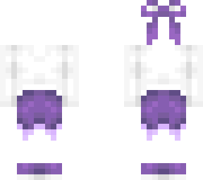 ob - white long sleeve w/ purple shorts
