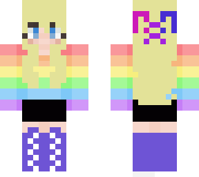 rainbow blonde hair girl - pride