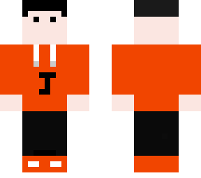 even shorter long orange black hoodie