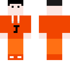 even shorter long orange hoodie