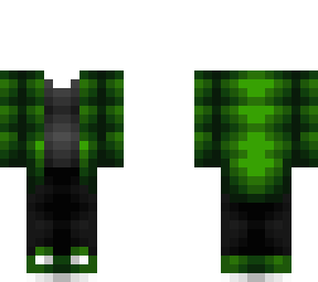 ob - dark green coat w/ gray shirt & black pants
