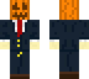pumpkin head man with tux