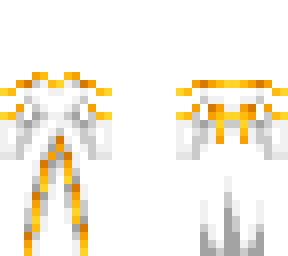 ob - white & gold dress w/ gloves