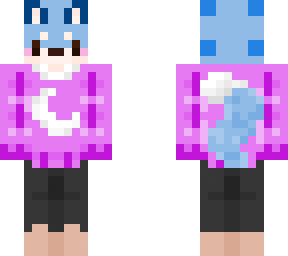 blue fox crescent hoodie
