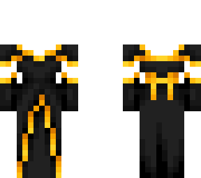 ob - black & gold dress w/ gloves