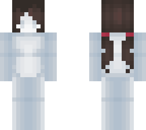 BASE ~ Marron ~ Cabello ondulado largo ~ coletas | Minecraft Skin