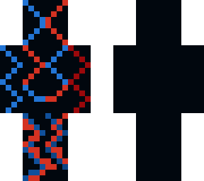 blue and red