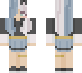 blue and white haired girlie