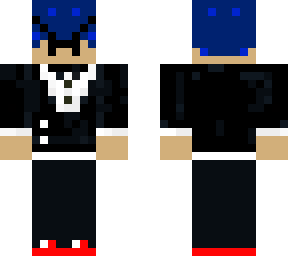 blue suit
