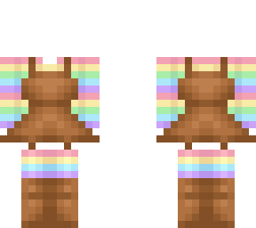 dress & boots w/ rainbow sleeves- brown recolor (originals by cleora)