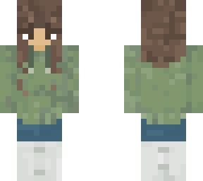 green hoodie girl