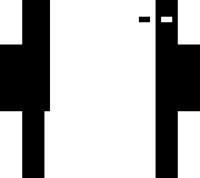 black white