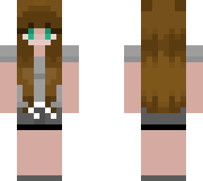 brunette girl in pjs with blue/green eyes