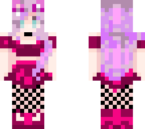 pink hair emo cat girl