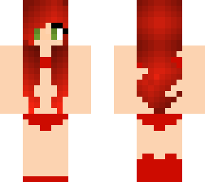 red head with bikini