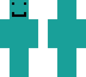 turquoise smiley man