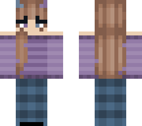purple and blue demon girl