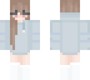 blue hoodie girl
