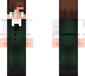 green vest brunette 2
