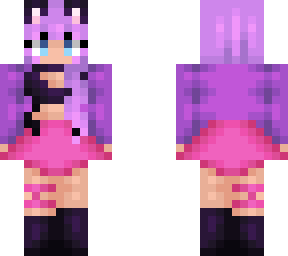 popstar purple & pink catgirl