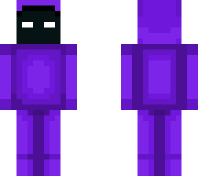 dark guy skin, white eyes, purple/magenta/violet (idk) onesie