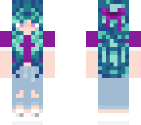 mermaid hair (purple bow version)