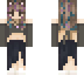 teal and purple cat girl