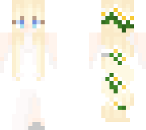 blond wedding dress