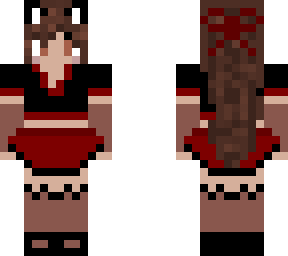 chica de rojo y oscuro