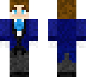 fancy blue tailcoat with blue jabot