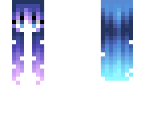 female hb - multi-color purple & blue ombre