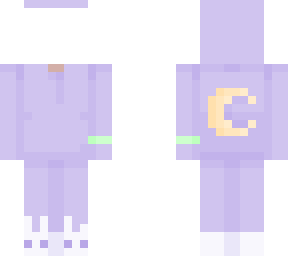 girl without hair (with purple onsie with bunny slippers)