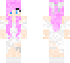 wedding girl with pink hair