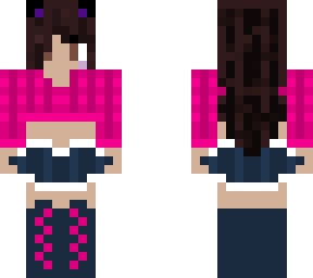 chica de rosa y azul