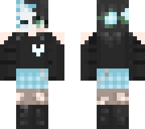 cutie blue kitsune fox genderfluid skin