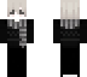 cool snoy boy with grey and black scarf