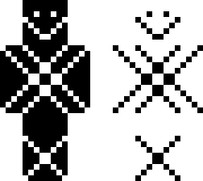 black white