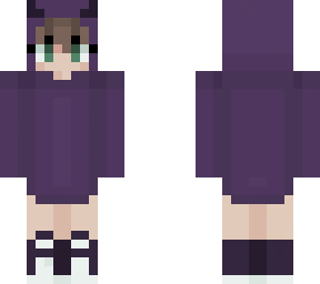 girl in a purple hoody